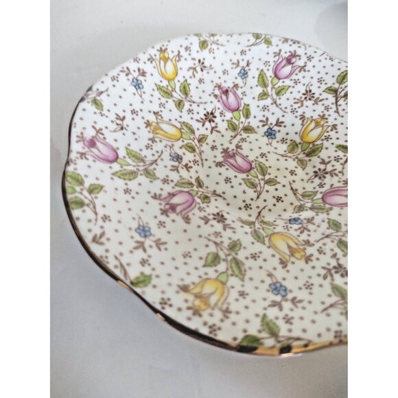 Vintage 1950s Rosina Floral Teacup and Saucer, Chintz June Pattern 4974 England - Picture 5 of 10